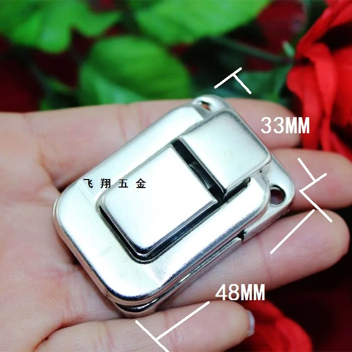 33*48 мм большая застежка тихий деревянный ящик для вина Hasp металлическая пряжка большая пряжка белая оптовая продажа