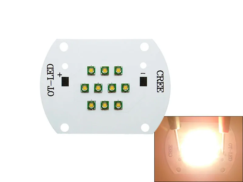 Cree XLamp XPE XP-E 30 Вт белый теплый белый синий зеленый красный желтый 30-36 в 1000мА высокой мощности Светодиодный излучатель света лампы