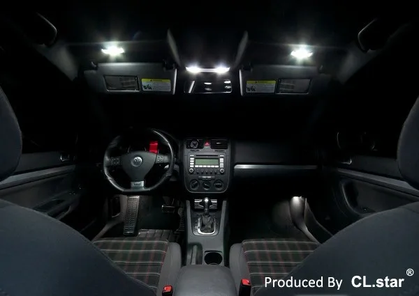 19 шт. canbus для Volkswagen GTI Кролик VW Golf 5 MK5 светодиодный подкладке свет парковка город обратная свет полный комплект посылка(2006-2009