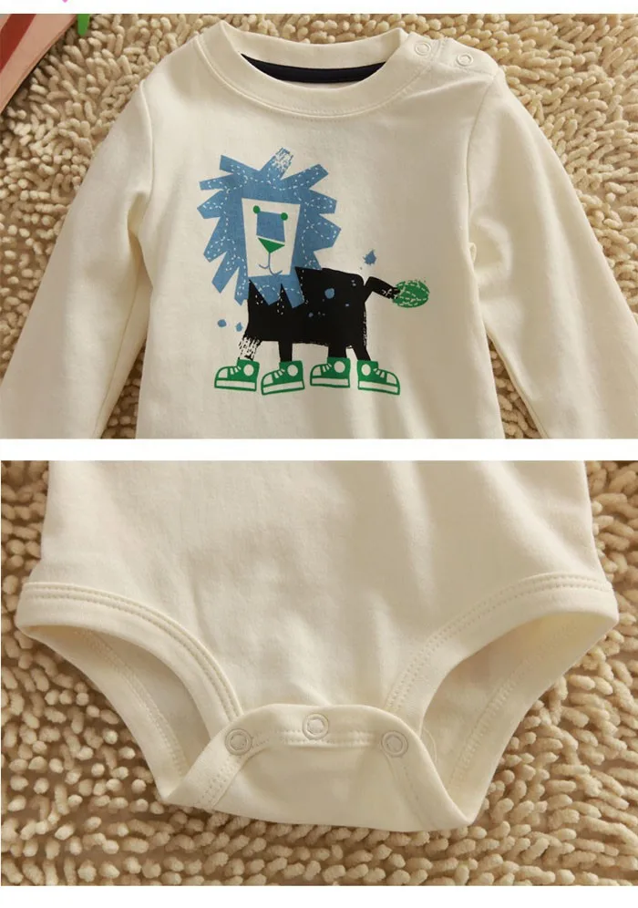 6 M ~ 24 M Новый 2019 бренд Качественный 100% хлопок Ropa Bebe для новорожденных для маленьких мальчиков Костюмы одежда комбинезон Creeper боди с длинным