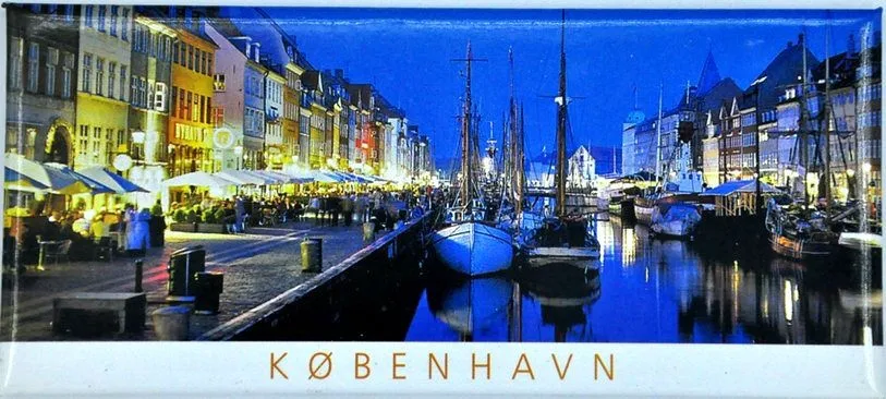 DANMARK KOBENHAVN городские здания пейзаж прямоугольник металлический холодильник Туризм Сувенир домашний декор холодильник магниты настенные Стикеры