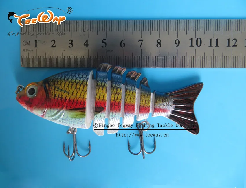 Рыбалка приманки 6 Сегмент Swimbait Жесткий приманки медленно 18 г 10 см рыболовные снасти FL6-2SQ нахлыстом