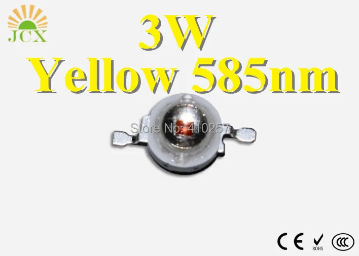 Солнечный свет желтый светодиод 585nm чип = светодиодный излучатель высокой мощности 3 Вт светодиоды
