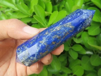 69 г синий LAPIS LAZULI 12-сторонние кристалл кварца палочка Фогеля точка