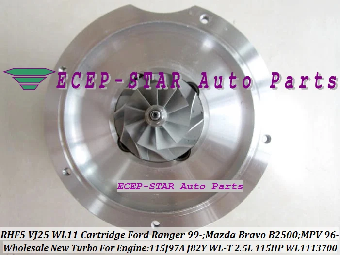 RHF5 VJ25 VB430012 WL1113700 Turbo CHRA Cartridge Turbocharger Core FORD Ranger MAZDA Bravo B2500 MPV 115J97A J82Y WL-T 2.5L 109HP 115HP (6)