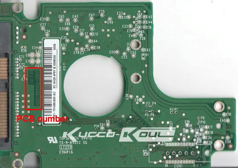 HDD PCB Плата логики 2060-701499-005 REV P1 для WD 2.5 SATA ремонта жесткий диск восстановления данных