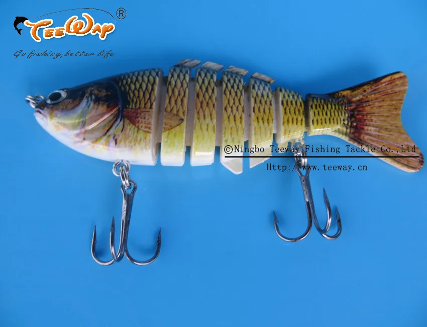 Продукт рыболовные приманки 7 Сегмент Swimbait тяжелая приманка медленная 14g 10 см рыболовный крючок Рыболовные снасти FL7-F05