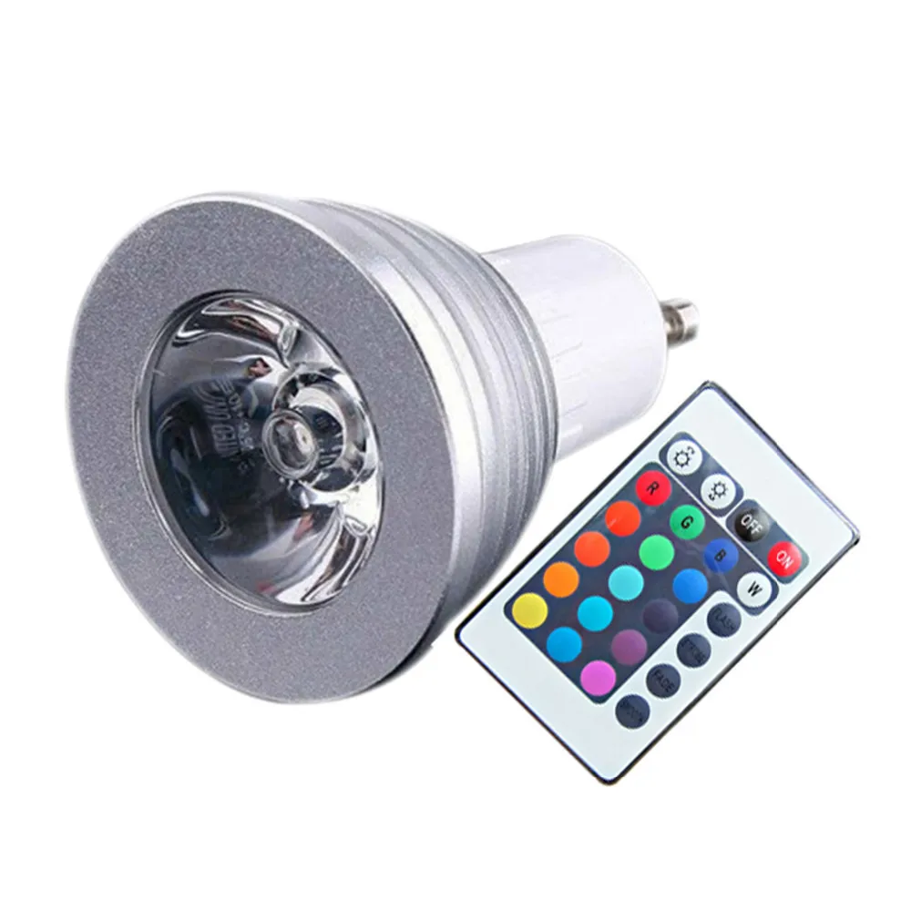 4 Вт E27 MR16 GU10 RGB светодиодный лампа 16 Цвета сменить светодиодный COB Светодиодный прожектор света с ИК-пультом дистанционного управления для дома и сада вечерние украшения