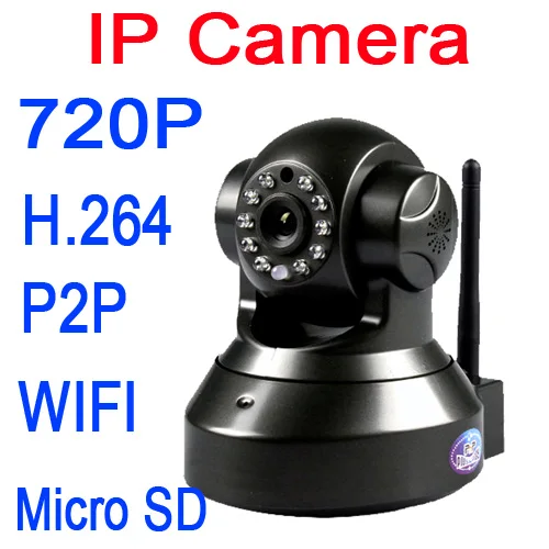 Ip камеры Micro SD P2P Plug and Play 720 P Мегапиксели HD Беспроводной ip камера с Пан/Tilt слот для карт SD и фильтр, отсекающий ИК-область спектра, 720 p wifi H.264