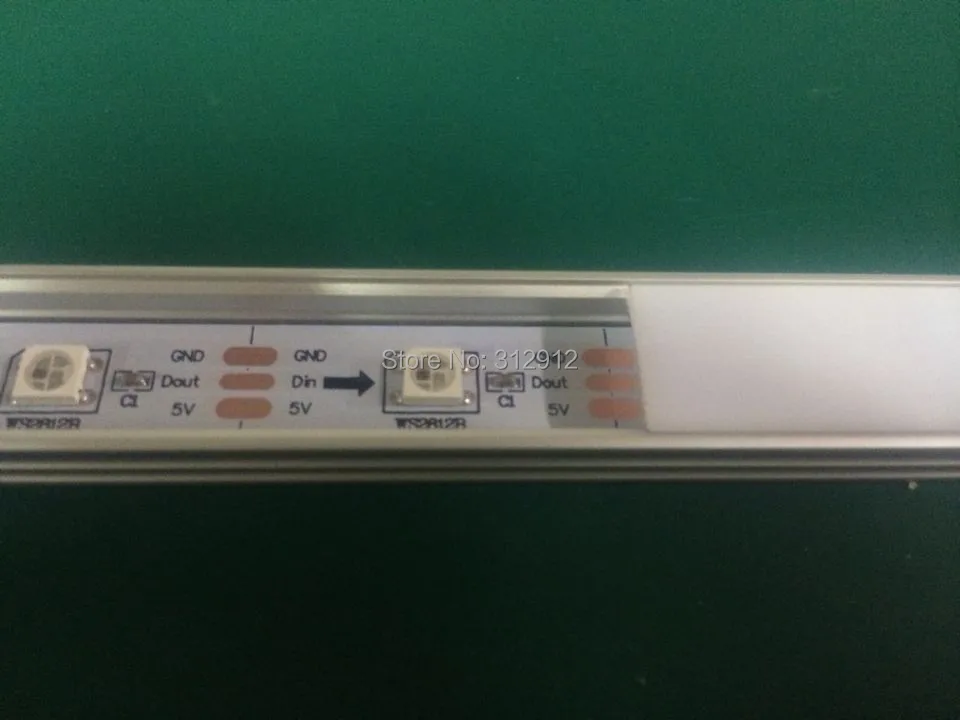 1 м DC5V WS2812B жесткий светодиодный стержень, 31 пикс./м; с молочным/форстым покрытием; Addressable RGB Полноцветный