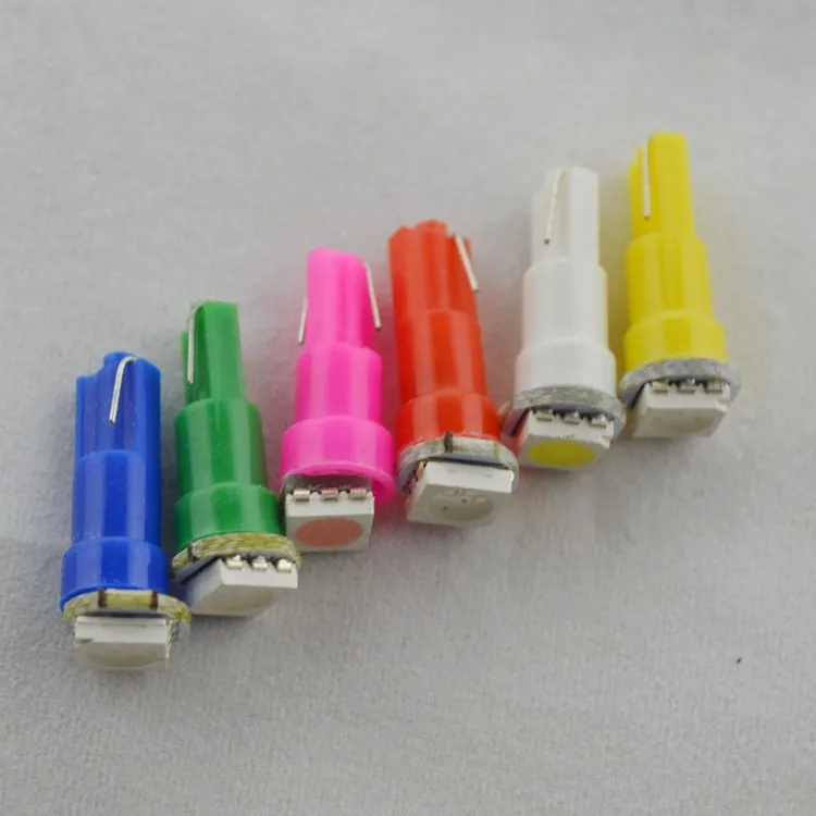 100 шт. T5 58 73 74 W1.2W 5050 SMD датчик светодиода лампы для автомобиля Индикаторы приборной панели инструмента индикаторы кластера лампы 12V 100X
