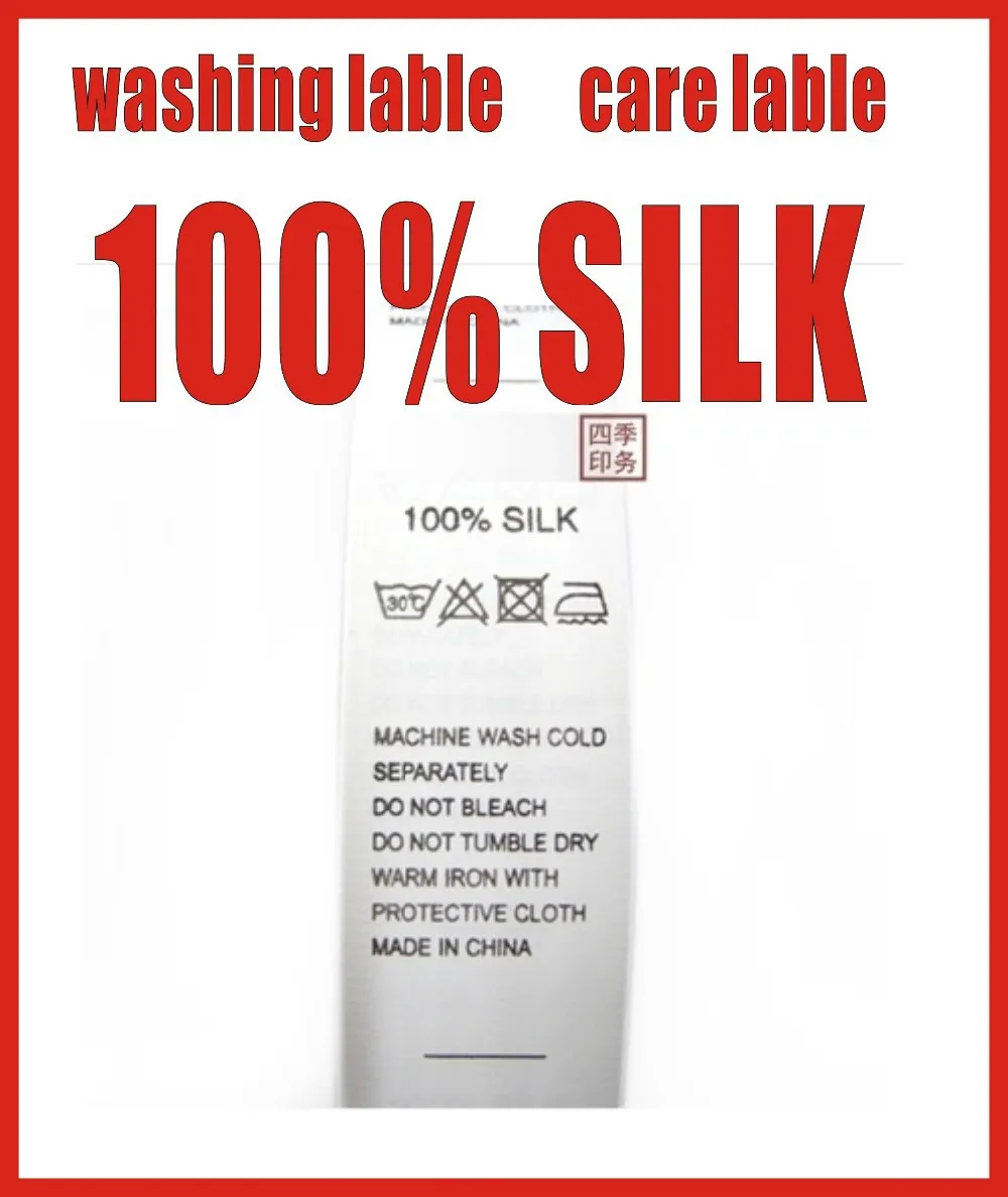 Printed wash care labels