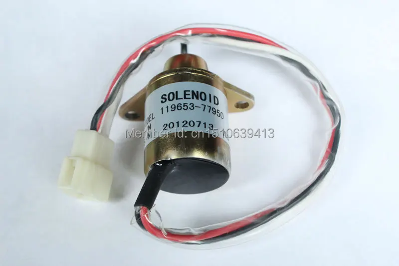 Соленоид отключения подачи для Yanmar двигатель 1503ES-12S5SUC5S 12 V, 119653-77950,119285-77950,119653-66500