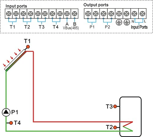 SR1128 pressurized solar water heater controller