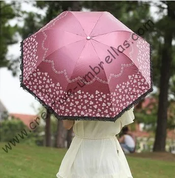 Superlight солнца, солнцезащитный крем, UPF> 50+, ladies'parasol, 8 К ребра, черный серебряное покрытие, карман зонтик, УФ-защита, арочные завязки
