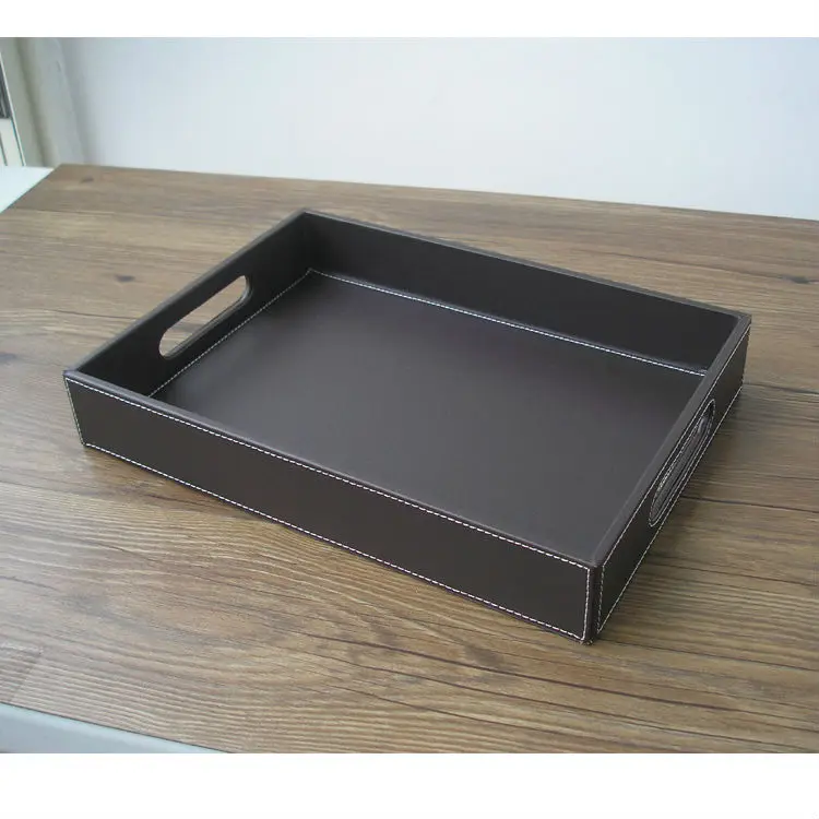 40x30cm Rectangle Brown Leather Serving Tray Trays Bandejas For Serving Tray Trays Bandejas