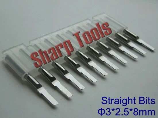 3.0 x2.5x8mm Single Flute Straight Router Bit Solid Carbide End Mill Cutting Tools Set, CNC Milling Cutting Bits on Wood Acrylic