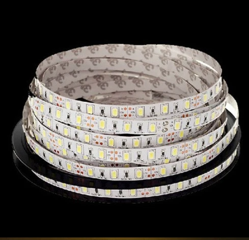 Светодиодные полосы 5730 SMD, DC12V 60LED/M 5 м/лот, нет-водонепроницаемый, новый свет Газа 5730 Яркий, чем 5630/5050, белый, теплый белый