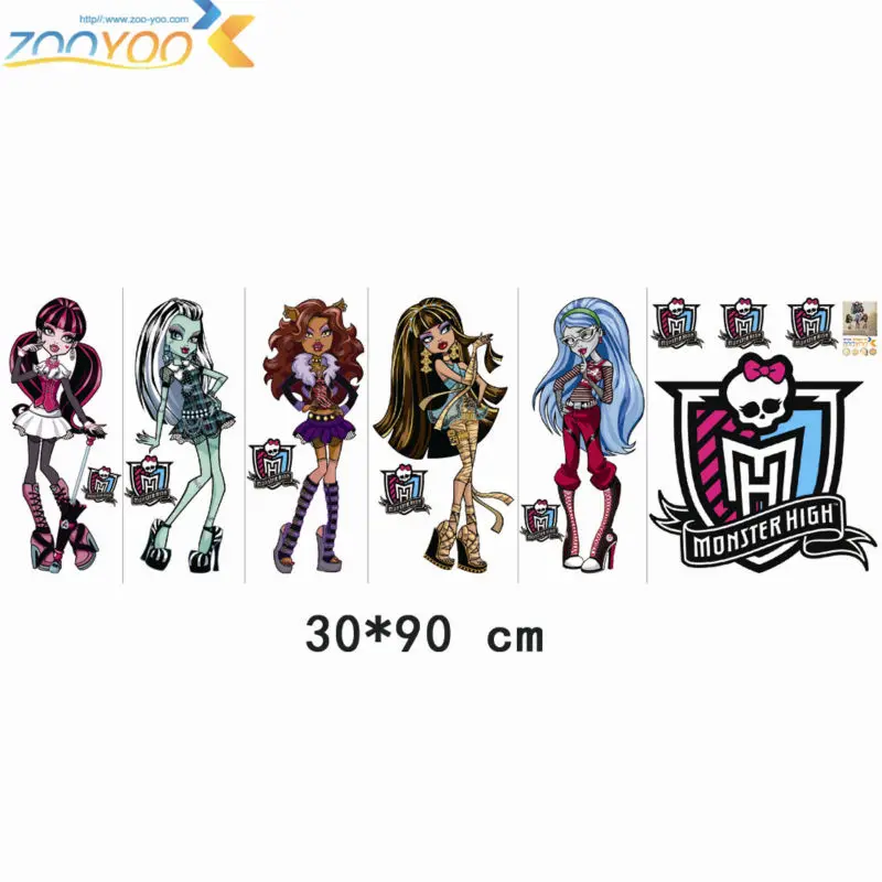 Monster High Popular Cartoon Wall Stickers For Kids Room