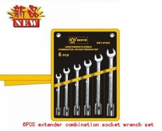 BESTIR taiwan made10, 11,12, 13,14, 17 мм гибкий комбинированный торцевой ключ № 97906