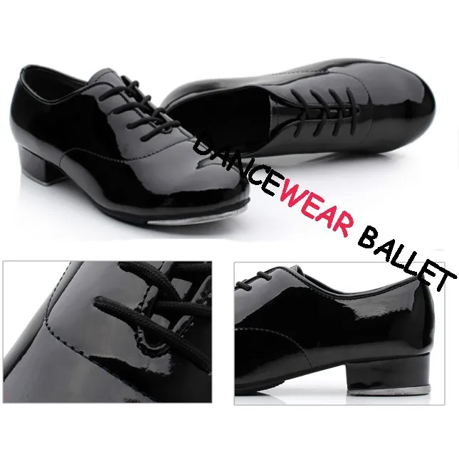 Оптовая скидка высокое качество для взрослых Для мужчин белый и черный Оксфорд блестящей или матовой на шнуровке Обувь для танцев