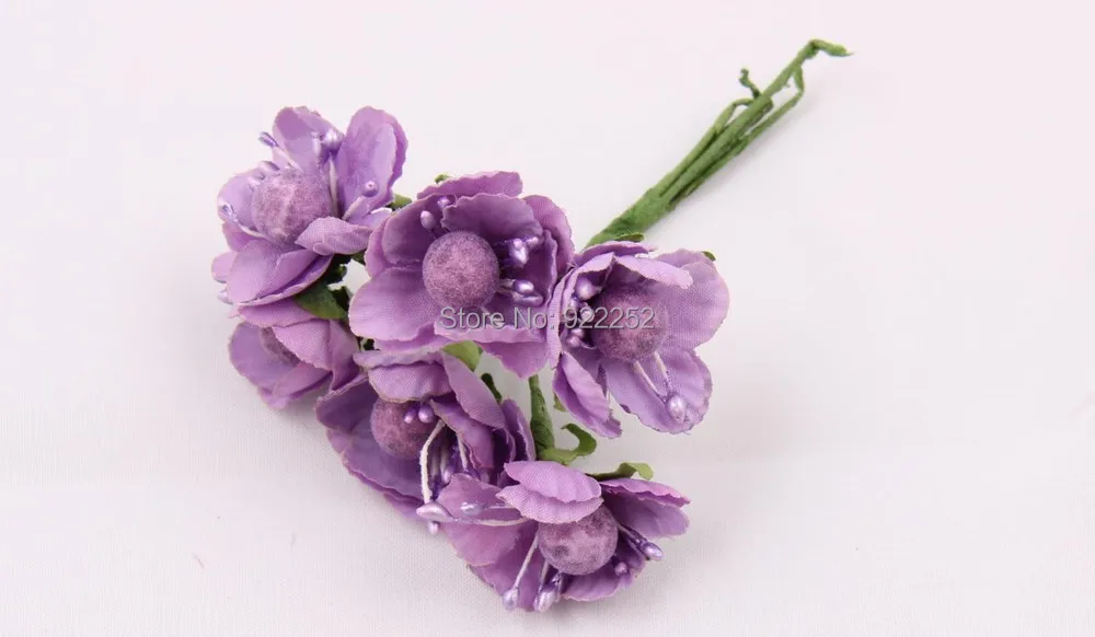 2-3 см искусственного шелка Мини Cherry Blossom букет, DIY договоренности ремесло бутоньерка и свадебные украшения для волос гирлянды