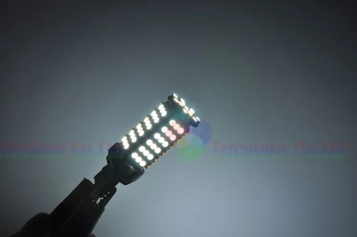 Autoec T20 7440 7443 WY21W W21/5 Вт 1210 3528 102 SMD LED W5W автомобиля сигнал поворота свет лампы авто белый DC12V 100X# LD02