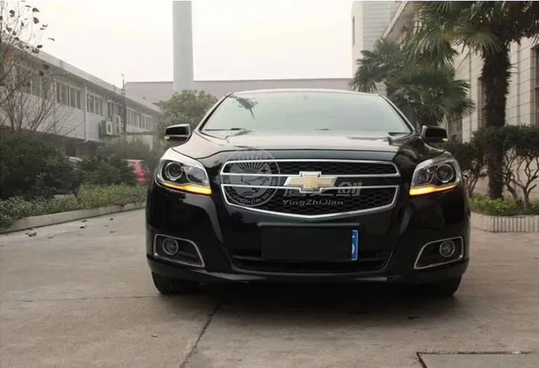 Автомобильный Стильный чехол на голову для Chevrolet Malibu, фары, светодиодный фонарь, DRL Объектив, двойной луч, Биксеноновые HID аксессуары