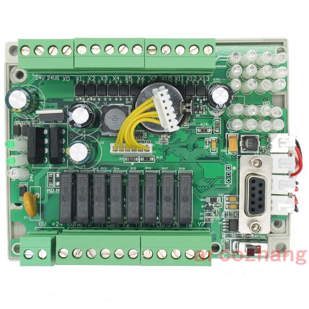 FX1S GX1S 20MR 12in 8 реле из RTC (часы реального времени) контроллер 2AD 2DA высокой яркости светодио дный цифровой дисплей трубки