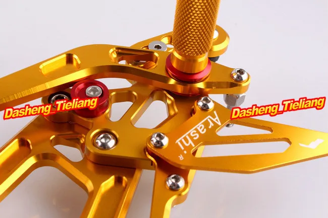 ЧПУ Rearset сзади установить подножки для Yamaha YZF R6 2006 2007 2008 2008 2009 2010 2011 2012 2013 золото