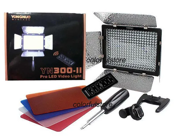 YN-300II Светодиодные лампы видео для Nikon D3 D70 D80 D90 D600 D700 D800 D800E D7100 D7000 D5000 D5200 D5100 d3100 D3200 D3000