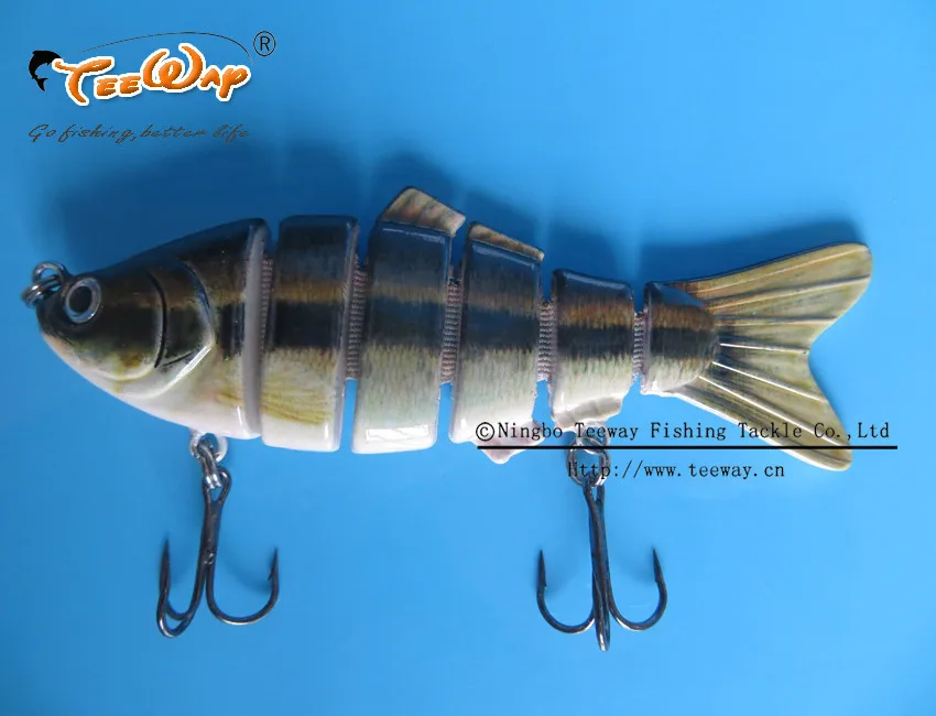 Рыбалка приманки 6 Сегмент Swimbait Жесткий приманки медленно 17 г 10 см рыболовные снасти FL6-SQ нахлыстом