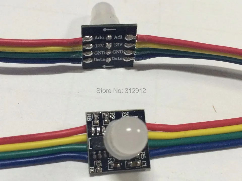 100 шт. DC12V 12 мм WS2821A DMX512 светодио дный пиксельный узел; IP33, не водонепроницаемый