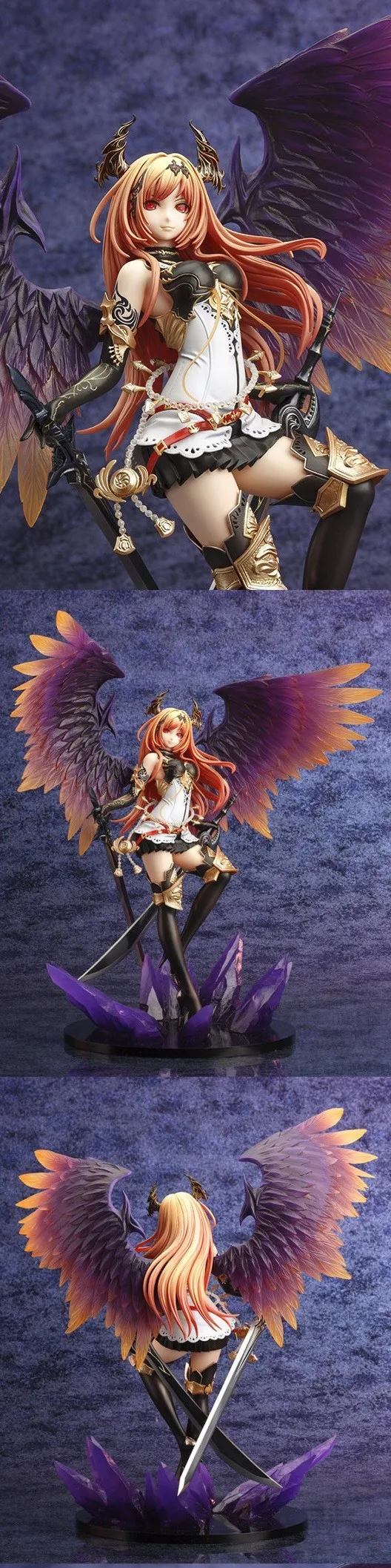 Поп-игра Аниме Rage Of Bahamut Темный ангел Оливия Ани статуя 29 см ПВХ Фигурки игрушки новые свободные