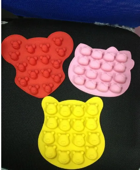 3 шт. hello kitty/bear/Микки форма для шоколада/пудинг плесень/торт плесень/Мыло Плесень