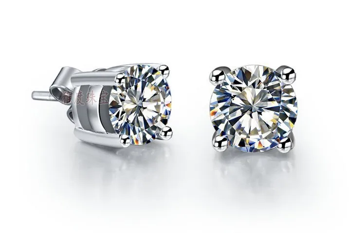 Роскошное предложение женитьбы серьги, 1 ct подушечки высокого качества запонка SONA серьги для женщин, серебро камень серьги
