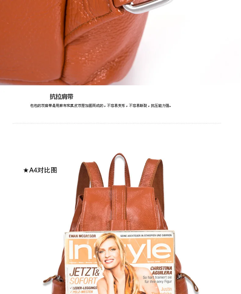 KISUMATER женский рюкзак из натуральной кожи, школьный рюкзак из воловьей кожи, дорожная сумка