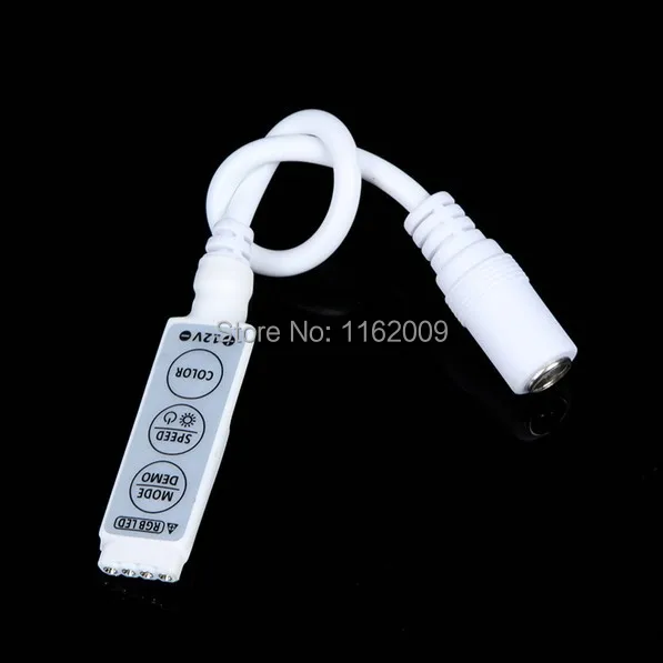 12 В мини 3 Ключи RGB Цвет LED контроллер Яркость диммер для LED 3528 5050 полосы света(с DC штекер