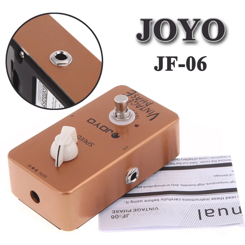 JOYO JF-06 педаль для гитарного эффекта, винтажная фазовая педаль для электрогитары, истинный обход гитарных деталей и аксессуаров