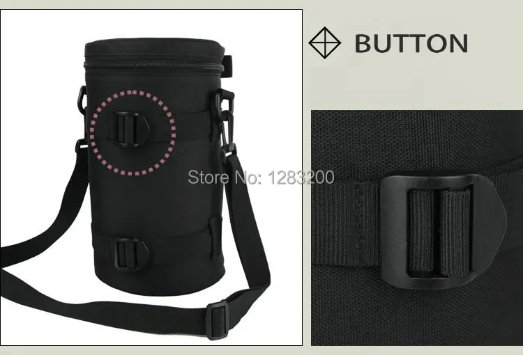 Обновленная сумка для объектива поясной ремень DSLR камера объектив защитный чехол сумка для объектива камеры черный