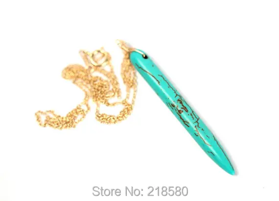 Sn-070 Howlite Спайк точка Цепочки и ожерелья на золотой или серебряной цепи