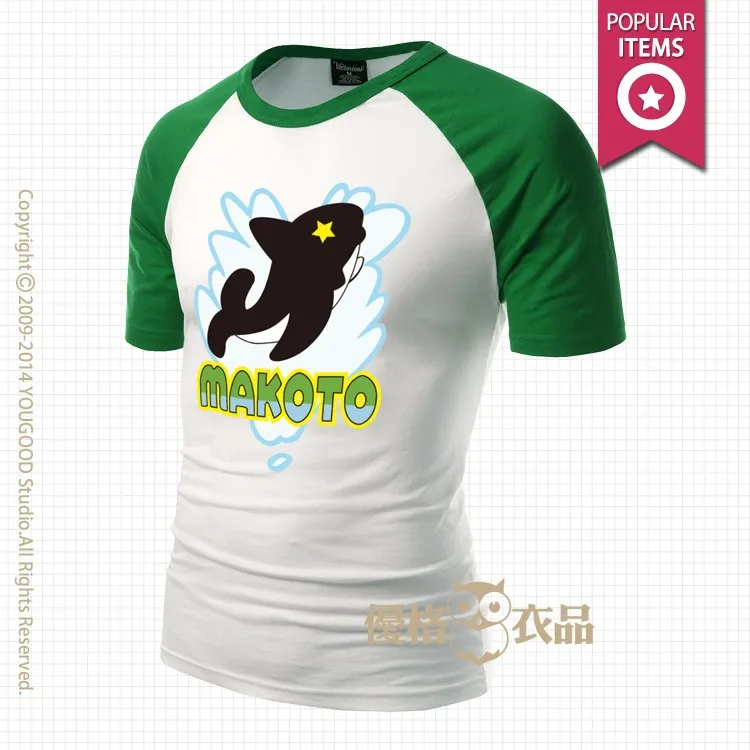 Iwatobi swim club, костюм для косплея Рей рюгазаки, костюм для косплея Нагиса Хадзуки, футболка унисекс