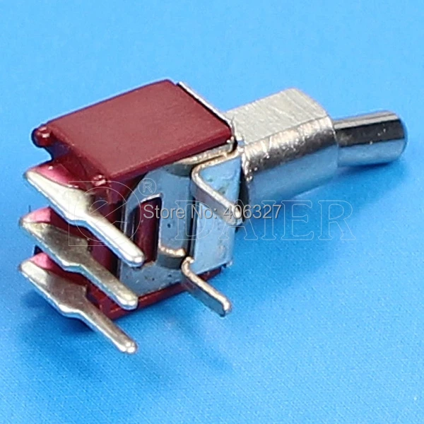 100 шт. SMTS-102-2C3 ON-ON красная короткая ручка H терминал миниатюрный переключатель