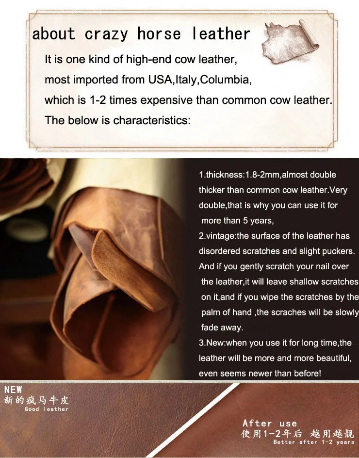 about crazy horse leather