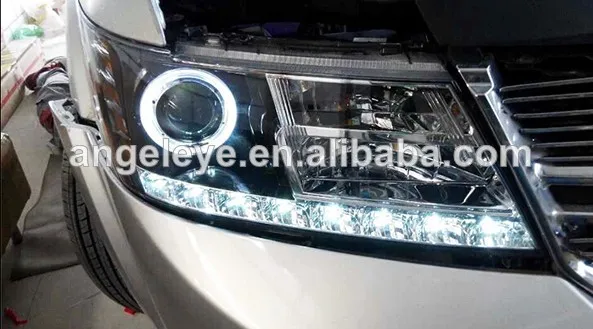 Для Dodge Journey JCUV светодиодный полосная фара с биксеноновым объективом проектора 2009- года