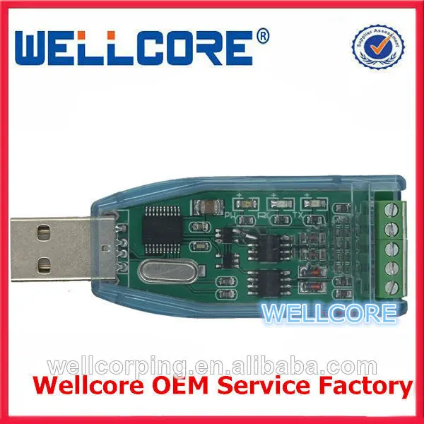 2 шт./лот USB 2.0 RS485 RS422 карты Серийный адаптер конвертер от Wellcore