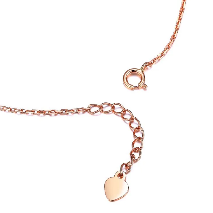 ZOCAI Бабочка 0,09 ct натуральный настоящий бриллиант 18 K розовое золото браслет ювелирное изделие S00574