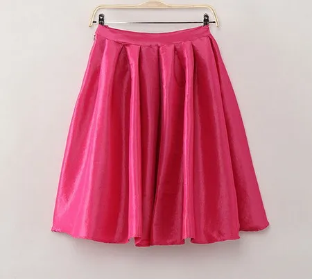 Ретро плиссированная юбка миди с высокой талией Saia Puff Новинка Atacado Roupas Femininas летние юбки женские Vestidos