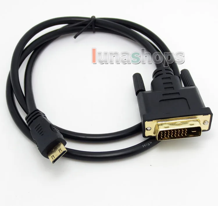 LN004181 с винтом Mini HDMI к DVI 24+ 1 штепсельный кабельный переходник конвертер для камера DV телефон