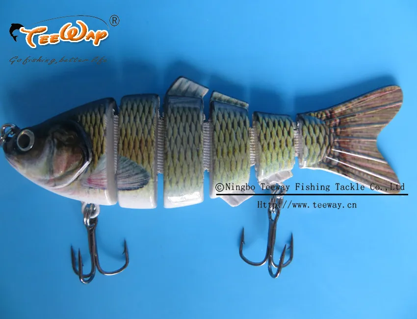Рыбалка приманки 6 Сегмент Swimbait Жесткий приманки медленно 17 г 10 см рыболовные снасти FL6-SQ нахлыстом